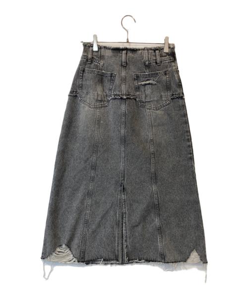 Diagram（ダイアグラム）Diagram (ダイアグラム) カットオフ加工デニムスカート グレー サイズ:36の古着・服飾アイテム