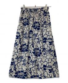 BLUE TRICK（ブルートリック）の古着「花柄スカート　1278」｜グレー×ブルー