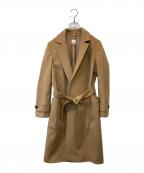 BURBERRYバーバリー）の古着「襟裏ノバチェックカシミヤ混ウールカコート　8073324」｜ベージュ