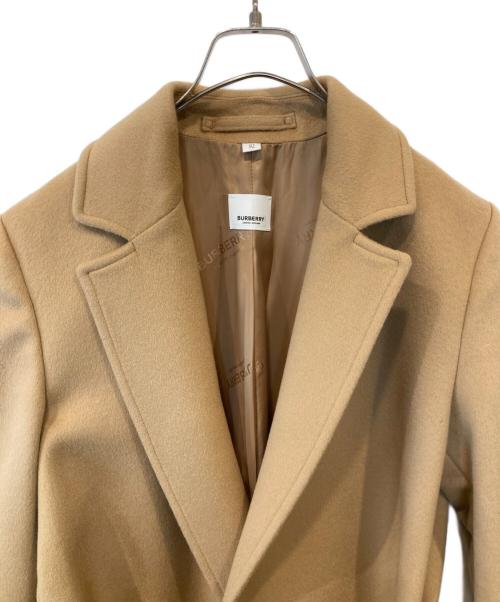 BURBERRY（バーバリー）BURBERRY (バーバリー) 襟裏ノバチェックカシミヤ混ウールカコート　8073324 ベージュ サイズ:36の古着・服飾アイテム
