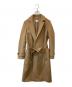 BURBERRY（バーバリー）の古着「襟裏ノバチェックカシミヤ混ウールカコート　8073324」｜ベージュ