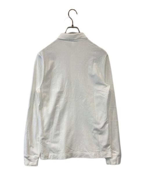 LACOSTE（ラコステ）LACOSTE (ラコステ) 比翼フロントロングスリーブポロシャツ アイボリー サイズ:Sの古着・服飾アイテム