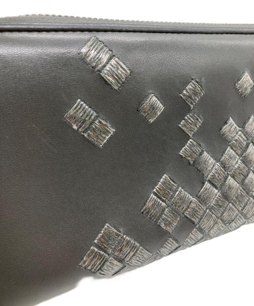 BOTTEGA VENETA（ボッテガベネタ）BOTTEGA VENETA (ボッテガベネタ) ラウンドファスナー財布 B05007308V グレーの古着・服飾アイテム