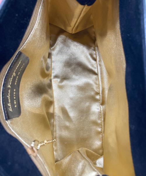 Salvatore Ferragamo（サルヴァトーレ フェラガモ）Salvatore Ferragamo (サルヴァトーレ フェラガモ) パッチワークハンドバッグ　L214766 ブラックの古着・服飾アイテム