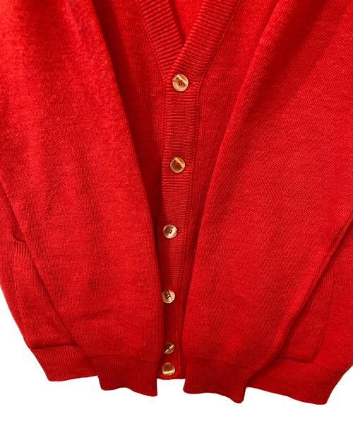 CHEMISE LACOSTE（シュミーズ ラコステ）CHEMISE LACOSTE (シュミーズ ラコステ) ニットカーディガン レッド サイズ:不明の古着・服飾アイテム
