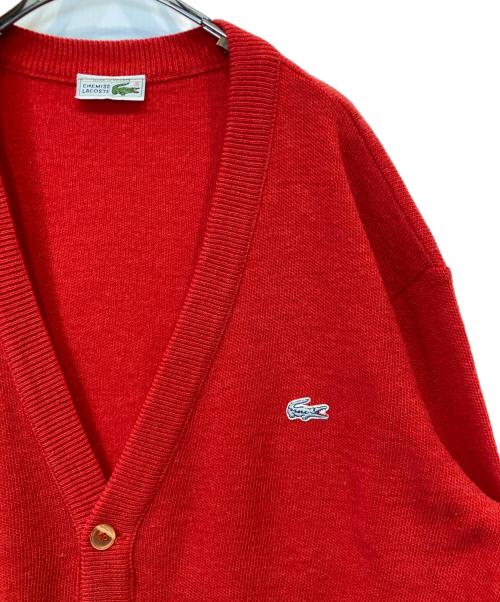 CHEMISE LACOSTE（シュミーズ ラコステ）CHEMISE LACOSTE (シュミーズ ラコステ) ニットカーディガン レッド サイズ:不明の古着・服飾アイテム