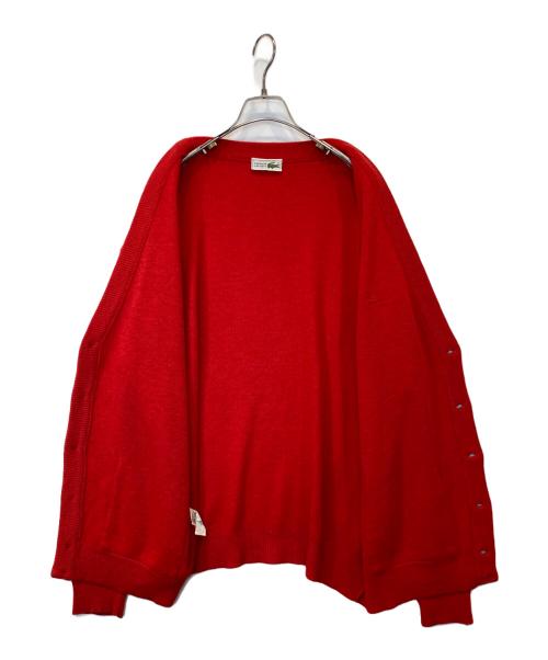 CHEMISE LACOSTE（シュミーズ ラコステ）CHEMISE LACOSTE (シュミーズ ラコステ) ニットカーディガン レッド サイズ:不明の古着・服飾アイテム