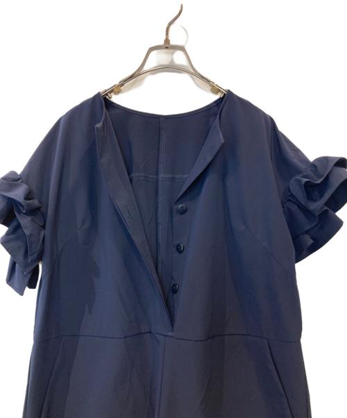 CADUNE（カデュネ）CADUNE (カデュネ) 袖フリルオールインワン ネイビー サイズ:34の古着・服飾アイテム