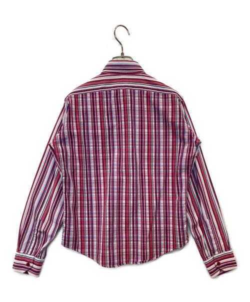 ETRO（エトロ）ETRO (エトロ) ストライプシャツ レッド サイズ:40の古着・服飾アイテム