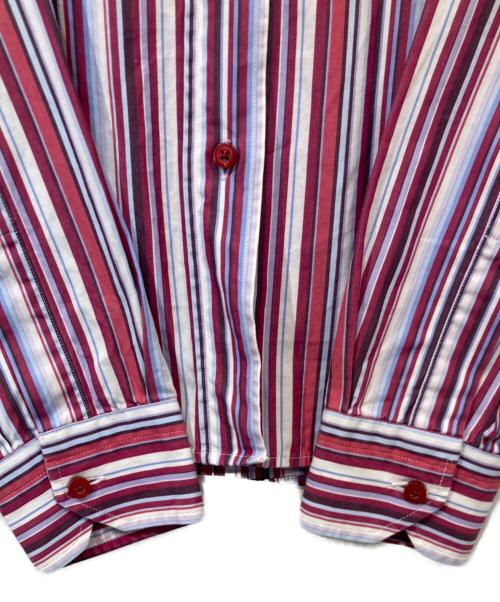 ETRO（エトロ）ETRO (エトロ) ストライプシャツ レッド サイズ:40の古着・服飾アイテム