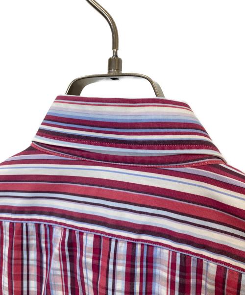 ETRO（エトロ）ETRO (エトロ) ストライプシャツ レッド サイズ:40の古着・服飾アイテム