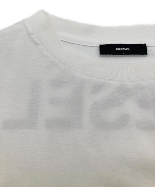 DIESEL（ディーゼル）DIESEL (ディーゼル) コピーライトロゴワンピース ホワイト サイズ:XSの古着・服飾アイテム