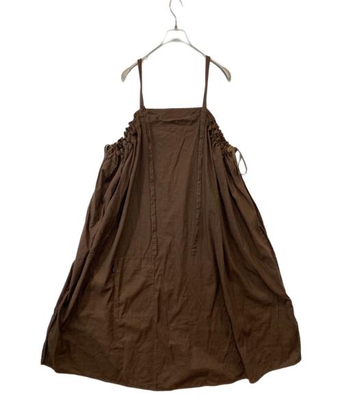 nest Robe（ネストローブ）nest Robe (ネストローブ) リネン混キャミソールワンピース　01213-1059 ブラウン サイズ:FREEの古着・服飾アイテム