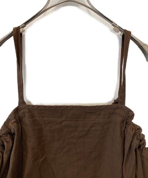 nest Robe（ネストローブ）nest Robe (ネストローブ) リネン混キャミソールワンピース　01213-1059 ブラウン サイズ:FREEの古着・服飾アイテム