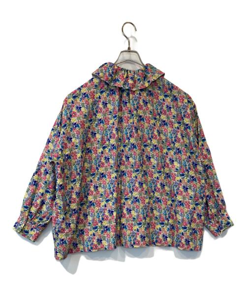 nest Robe（ネストローブ）nest Robe (ネストローブ) プリントラッフルカラーブラウス　01223-1025 マルチカラー サイズ:FREEの古着・服飾アイテム