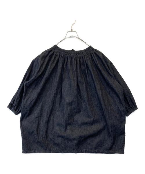 nest Robe（ネストローブ）nest Robe (ネストローブ) コットンリネンダンガリーギャザーチュニック　01241-1512 ブラック サイズ:FREEの古着・服飾アイテム