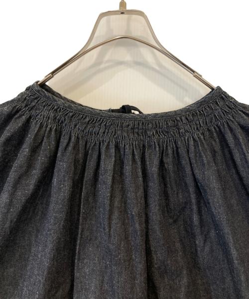 nest Robe（ネストローブ）nest Robe (ネストローブ) コットンリネンダンガリーギャザーチュニック　01241-1512 ブラック サイズ:FREEの古着・服飾アイテム