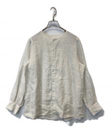 nest Robe（ネストローブ）の古着「リネンデタッチャブルスクエアカラーブラウス　01211-1123」｜アイボリー
