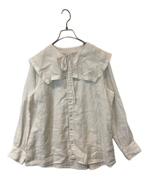 nest Robe（ネストローブ）nest Robe (ネストローブ) リネンデタッチャブルスクエアカラーブラウス　01211-1123 アイボリー サイズ:FREEの古着・服飾アイテム