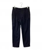 COMOLIコモリ）の古着「ウール 2タックパンツ X01-03005」｜ネイビー