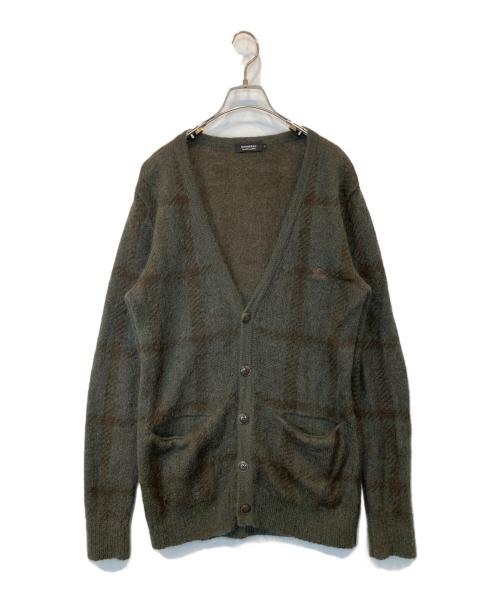 BURBERRY BLACK LABEL（バーバリーブラックレーベル）BURBERRY BLACK LABEL (バーバリーブラックレーベル) モヘア混カーディガン D1N82-414-78 グリーン サイズ:2の古着・服飾アイテム