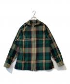 LAUREN RALPH LAURENローレンラルフローレン）の古着「チェックジップパーカー」｜グリーン