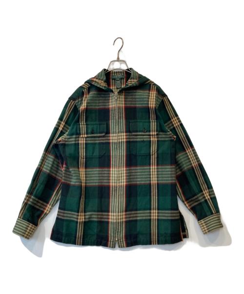 LAUREN RALPH LAUREN（ローレンラルフローレン）LAUREN RALPH LAUREN (ローレンラルフローレン) チェックジップパーカー グリーン サイズ:Mの古着・服飾アイテム