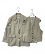 Fano Studiosファノ ストゥディオズ）の古着「2-button Tailored jacket & Layered vest cb-3　FC21T004 ジャケット」｜ベージュ