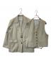 Fano Studios（ファノ ストゥディオズ）の古着「2-button Tailored jacket & Layered vest cb-3　FC21T004 ジャケット」｜ベージュ