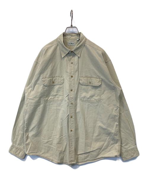 L.L.Bean（エルエルビーン）L.L.Bean (エルエルビーン) コットンワークシャツ ベージュ サイズ:Lの古着・服飾アイテム