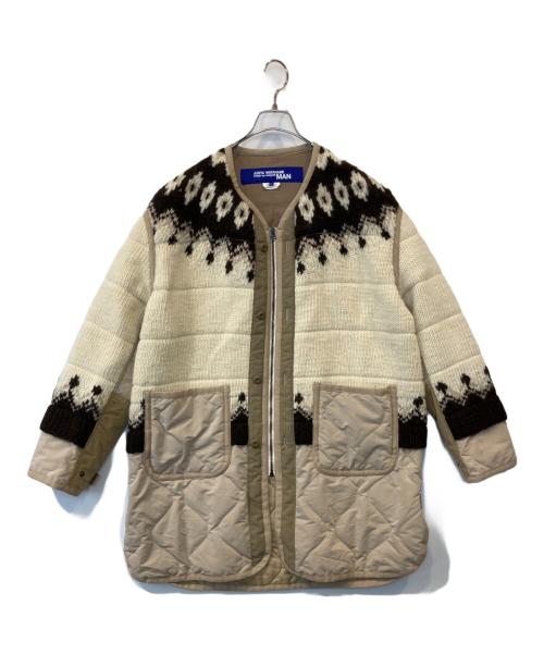 COMME des GARCONS JUNYA WATANABE MAN（コム デ ギャルソン ジュンヤ ワタナベ マン）COMME des GARCONS JUNYA WATANABE MAN (コム デ ギャルソン ジュンヤ ワタナベ マン) エステルナイロンタフタ×ウールジャガード　WH-J002 ベージュ サイズ:Mの古着・服飾アイテム