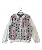 TTT MSWティー）の古着「フラワージャガードニットカーディガン TTT-2022SS-KT02」｜アイボリー