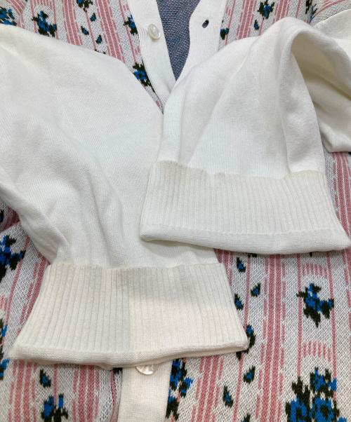TTT MSW（ティー）TTT MSW (ティー) フラワージャガードニットカーディガン TTT-2022SS-KT02 アイボリー サイズ:Lの古着・服飾アイテム