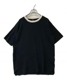BATONER（バトナ―）の古着「32G スムースニットクルーネックTシャツ BN-19SM-019」｜ブラック