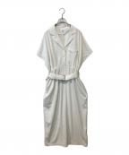 loin.ロワン）の古着「ノースリーブワンピース ベルト付き　3LST0001」｜ホワイト