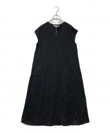 23区（ニジュウサンク）の古着「ファインピケジャージ ワンピース OPWOIM0506」｜ブラック