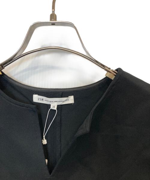 23区（ニジュウサンク）23区 (ニジュウサンク) ファインピケジャージ ワンピース OPWOIM0506 ブラック サイズ:38 未使用品の古着・服飾アイテム