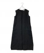 23区ニジュウサンク）の古着「リネンノースリーブワンピース OPWONM6851」｜グレー