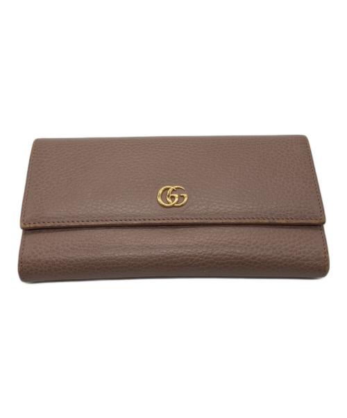 GUCCI（グッチ）GUCCI (グッチ) マーモント長財布 456116 520981 ピンクの古着・服飾アイテム