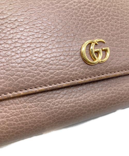 GUCCI（グッチ）GUCCI (グッチ) マーモント長財布 456116 520981 ピンクの古着・服飾アイテム