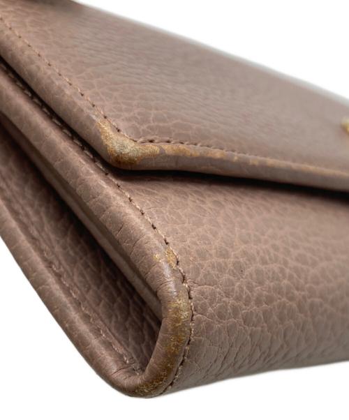 GUCCI（グッチ）GUCCI (グッチ) マーモント長財布 456116 520981 ピンクの古着・服飾アイテム