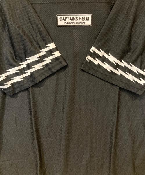 CAPTAINS HELM（キャプテンズヘルム）CAPTAINS HELM (キャプテンズヘルム) GO OUT (ゴーアウト) THUNDER LINE SUN-GUARD MESH TEE / サンダーラインサンガード メッシュTシャツCH22-GO-T01 ブラック サイズ:Lの古着・服飾アイテム