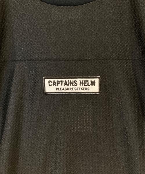 CAPTAINS HELM（キャプテンズヘルム）CAPTAINS HELM (キャプテンズヘルム) GO OUT (ゴーアウト) THUNDER LINE SUN-GUARD MESH TEE / サンダーラインサンガード メッシュTシャツCH22-GO-T01 ブラック サイズ:Lの古着・服飾アイテム