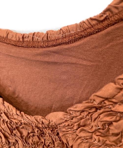 CLANE（クラネ）CLANE (クラネ) W FACE SHIRRING TOPS　18105-1252 ブラウン サイズ:1の古着・服飾アイテム