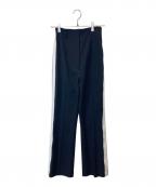 CLANEクラネ）の古着「HIGH WAIST SIDE LINE PANTS　18110-7272」｜ブラック