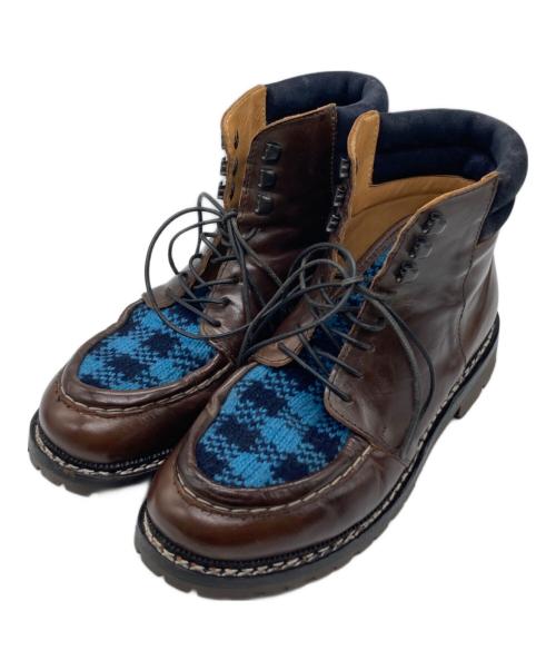 rosa mosa（ロサモサ）rosa mosa (ロサモサ) レザーブーツ ブラウン サイズ:40の古着・服飾アイテム