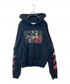 OFFWHITEオフホワイト）の古着「Caravaggio Over Hoodie　OMBB037R21FLE002」｜ブラック