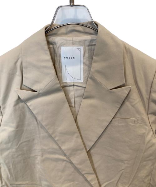 Noble（ノーブル）Noble (ノーブル) コットンツイルイージーロングジャケット 25010240601010 ベージュ サイズ:36 未使用品の古着・服飾アイテム