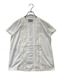 PRADA（プラダ）の古着「フリルカットソー 35894M R181」｜ホワイト
