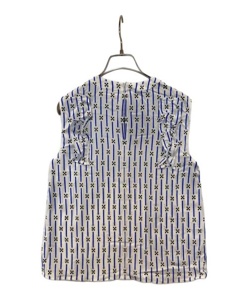 PRADA（プラダ）PRADA (プラダ) ノースリーブブラウス　P925E R181 ブルー サイズ:38 未使用品の古着・服飾アイテム